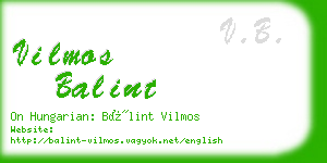vilmos balint business card